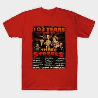 Vintage 103 Years 1920 2023 The Three Stooges T-Shirt